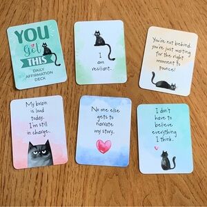 NIB Daily Affirmation Cards for Cat Lovers! Deck of 30